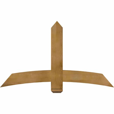 Ekena Millwork Bellingham Rough Sawn Timber Gable Bracket, Western Red Cedar, 60"W x 35"H x 6"D x 6"F, 14/12 Pitch GBW060X35X0606BEL00RWR